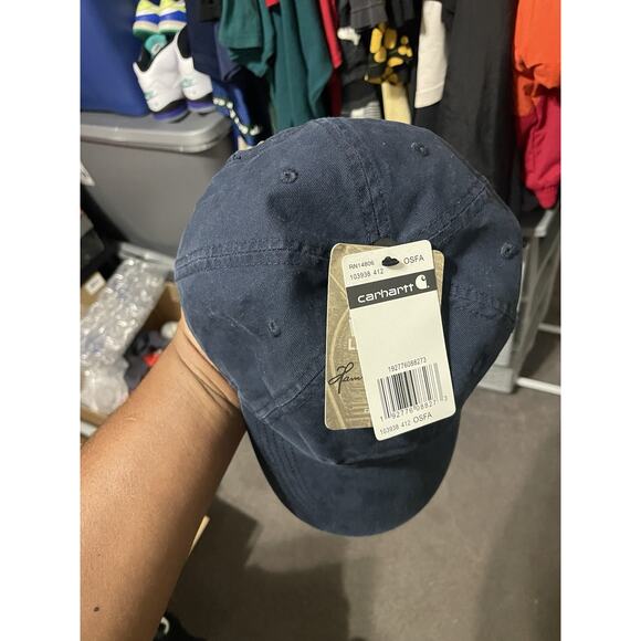 NWT Carhartt Cap Hat Adult Adjustable faded navy - Picture 3 of 5